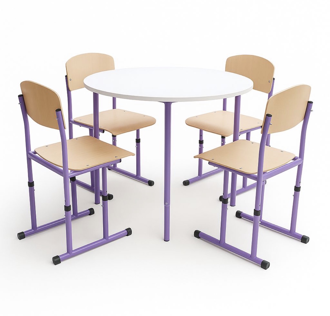 Стіл круглий №4-6 880 х 880 х 640-760 мм Розком